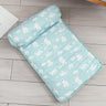 "Green and White Bear cooling pet pad with cute print and ice silk fabric"