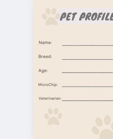 PURRPURR Pet Planner | A4 Printable & Fillable Pet Care Organizer